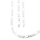 Image 1 of Silver Figaro link chain | 70.5 cm