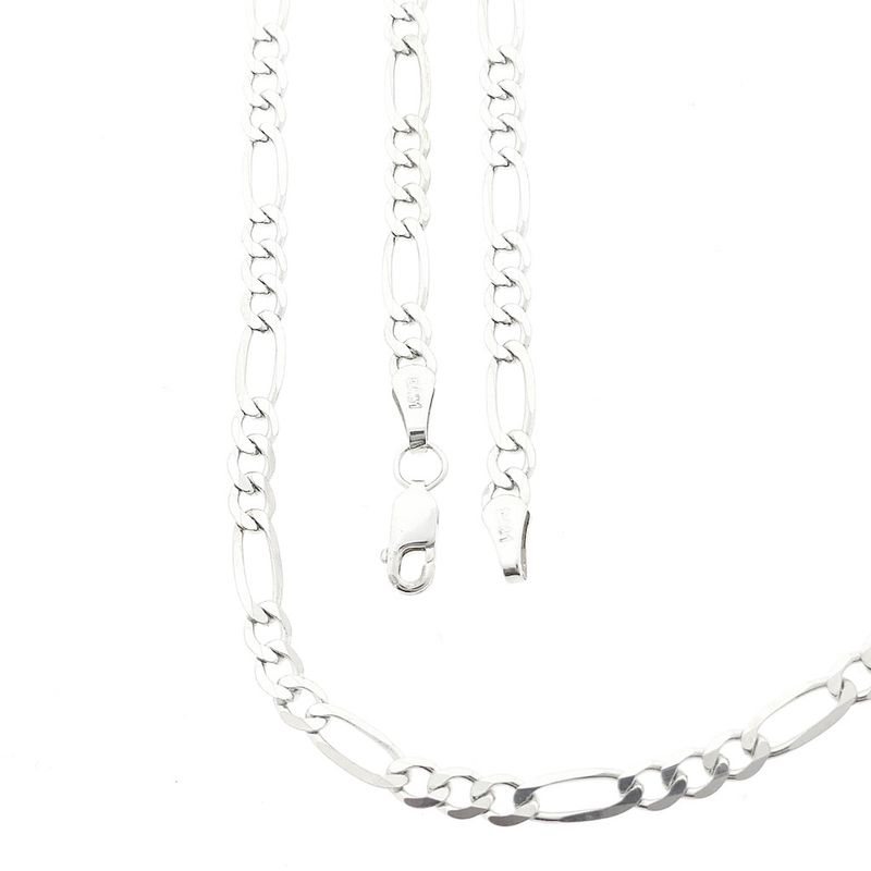 Image 1 of Silver Figaro link chain | 70.5 cm