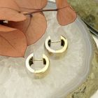 Image 8 of Quinn bicolor gold hoop earrings; Ø 14.0 mm