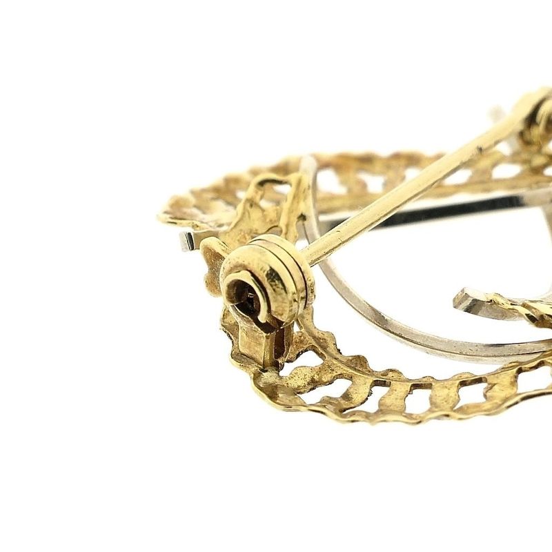 Image 5 of Two-tone gold brooch