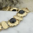 Image 6 of Antique gold boat bracelet with garnet