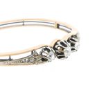 Image 4 of Rose gold bangle with rose-cut diamonds; Size S/M
