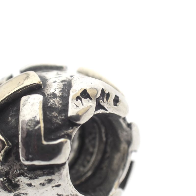 Image 5 of Pandora charm; Silver with gold; Letter L