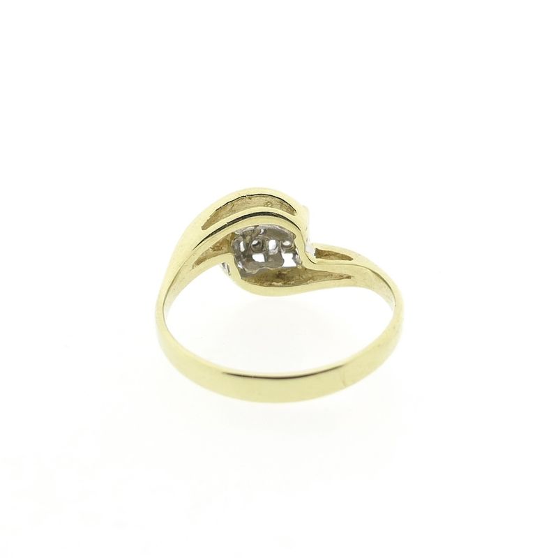 Image 4 of Golden fantasy ring with diamonds 0.18 ct.