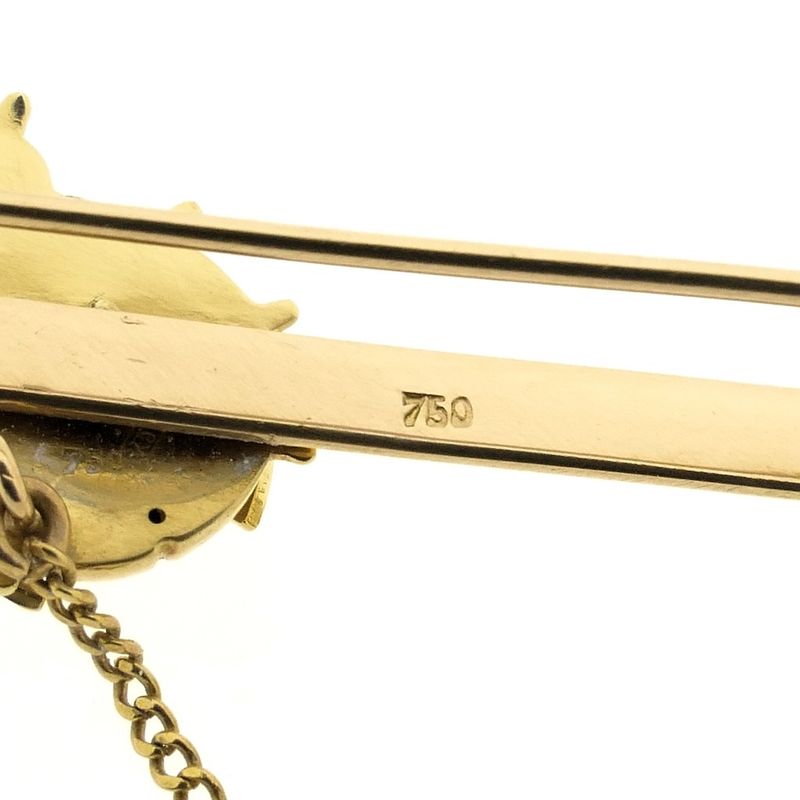 Image 4 of Gold brooch with ladybugs