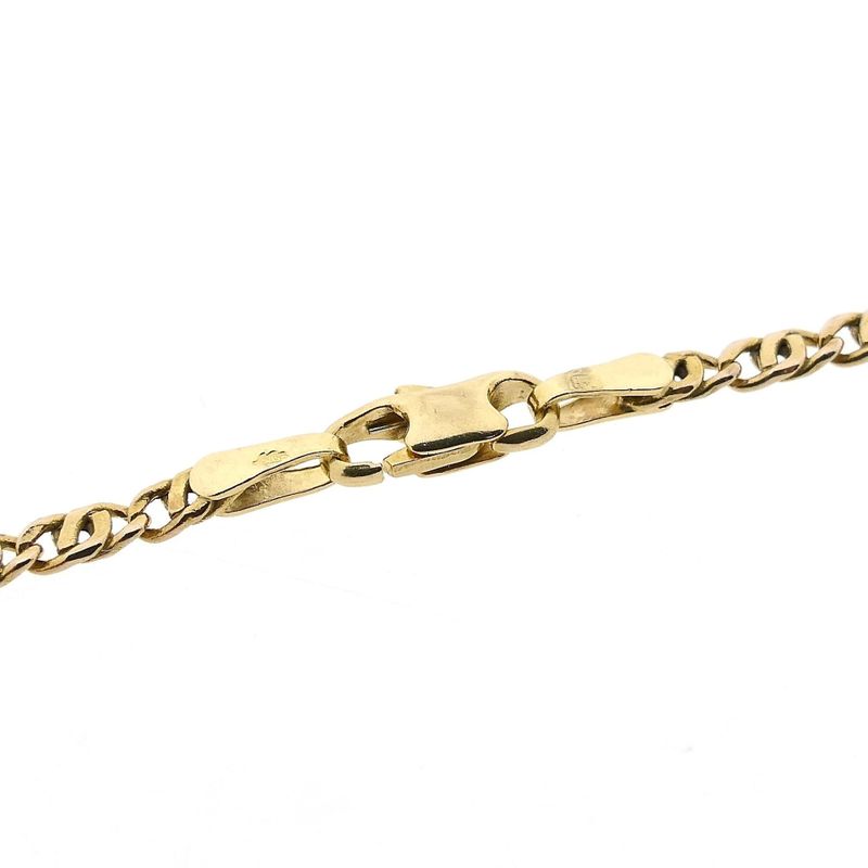 Afbeelding 5 van Gouden valkenoog schakelketting | 47 cm