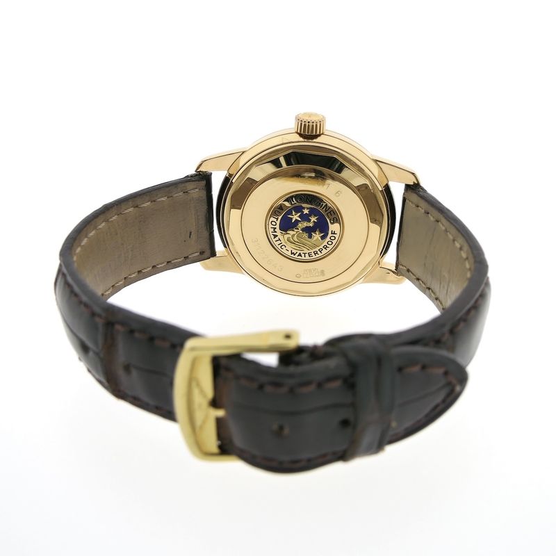 Image 13 of Longines Conquest Heritage L1.611.6; Automatic 18k gold men's watch