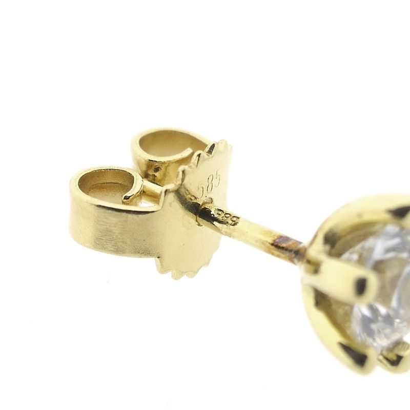 Image 6 of Gold stud earrings with zirconia