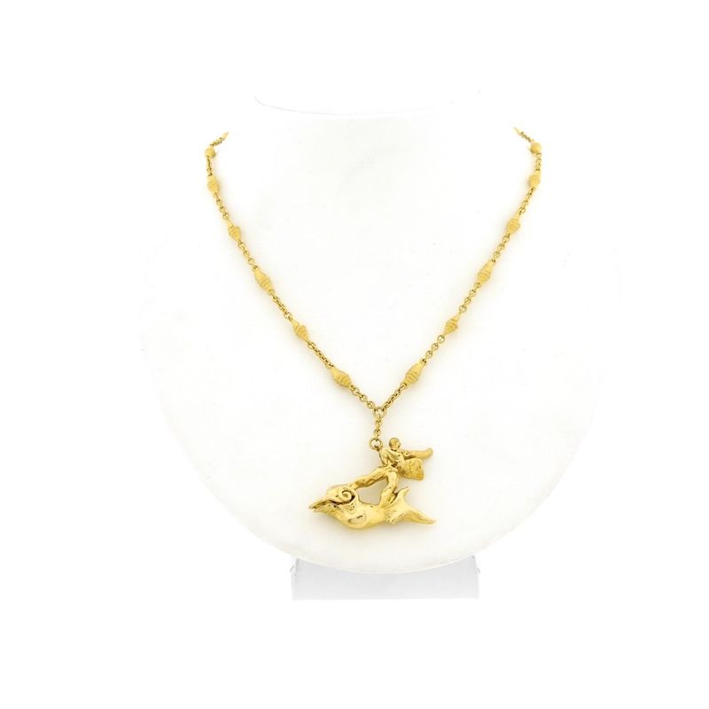 Image 1 of 18 ct. Gold chain/bracelet | Salvador Dalí | El Hombre y el Delfin