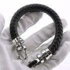 Image 4 of Silver leather Buddha to Buddha bracelet | 20 cm