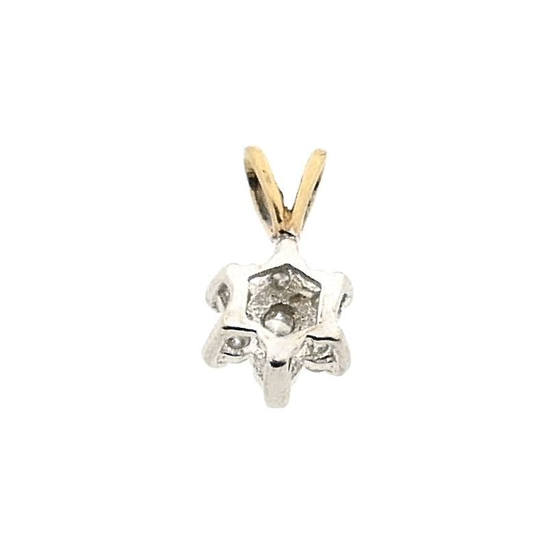 Image 5 of Two-tone gold pendant with diamond | 0.04 ct.