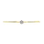 Image 1 of Gold brooch with diamond; 0.09 ct.