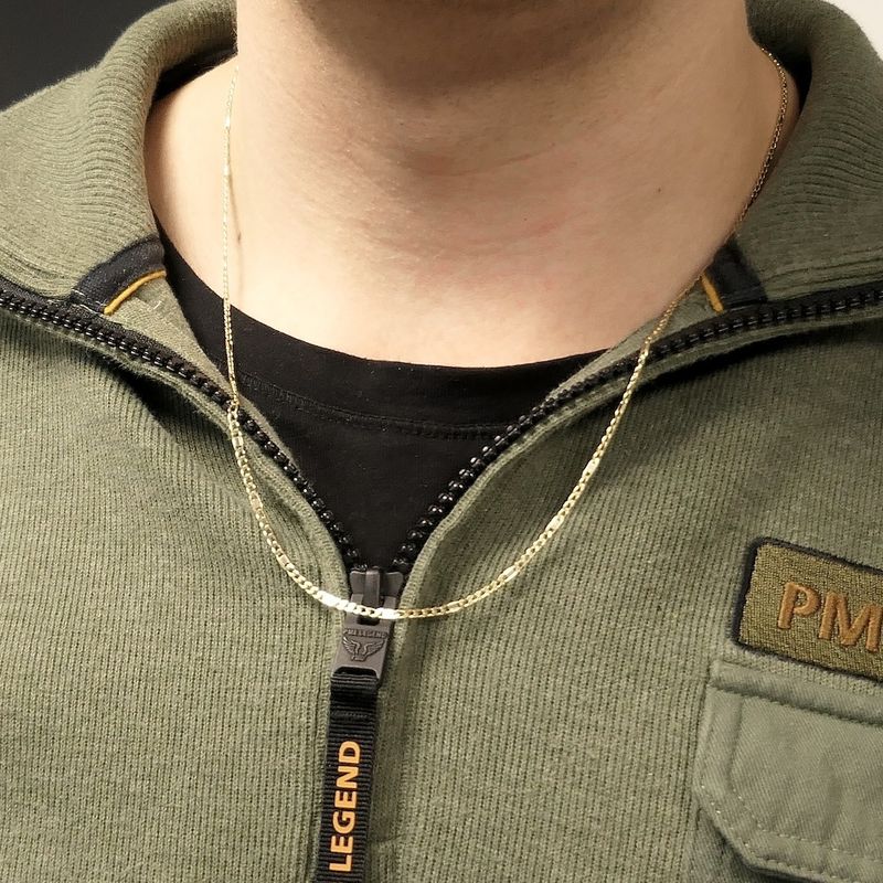 Image 7 of Two-tone gold Figaro link chain | 58.5 cm