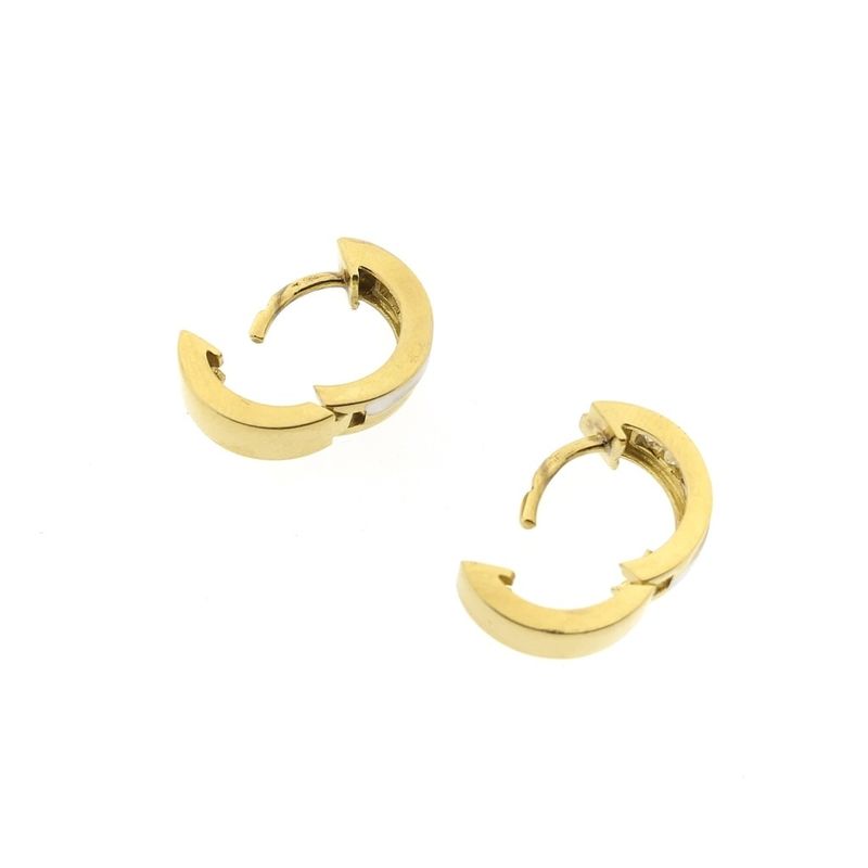 Image 6 of Two-tone gold earrings with zirconia