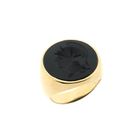 Image 1 of Gold signet ring with onyx