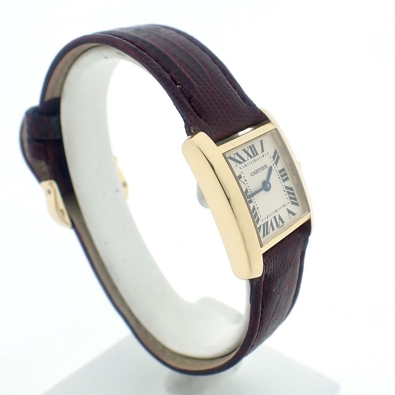 Image 4 of Cartier Tank Française; 18k gold ladies' watch
