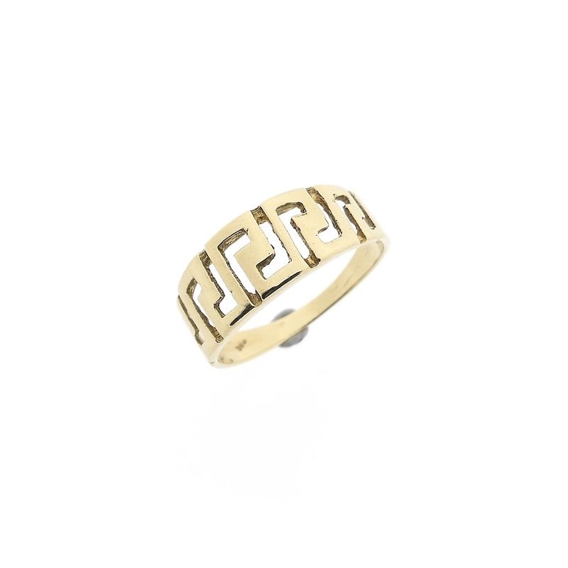 Image 1 of Vintage gold ring with meander pattern