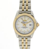 Breitling Galactic 'Sleek' C71330; Gold/steel women's watch with mother-of-pearl dial