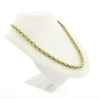 Image 3 of Gold foxtail link necklace with ruby ​​and onyx