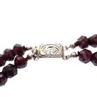 Image 3 of Garnet bead bracelet with silver clasp; Antique | 21 cm