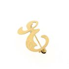 Image 3 of Gold letter brooch; letter E