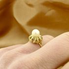 Image 8 of Gold ring with pearl