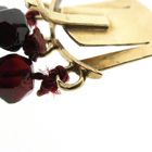 Image 4 of Antique glass bead bracelet with gold clasp; 16 cm