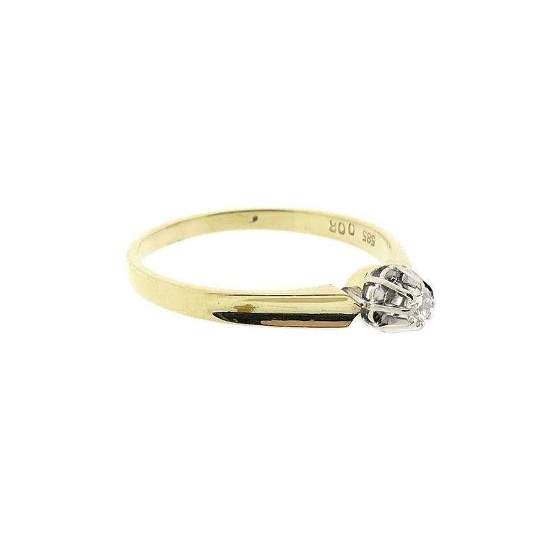Image 4 of Gold ring with diamond | 0.08 ct.