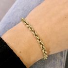 Image 3 of Gold twisted link bracelet | 20 cm