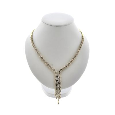 Gold necklace with diamonds; 8.13 ct. Image 1 of Gold necklace with diamonds; 8.13 ct.