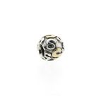 Image 1 of Pandora charm; Silver with gold; Letter S