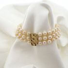 Image 2 of Pearl bracelet with gold clasp; Antique | 20.5 cm