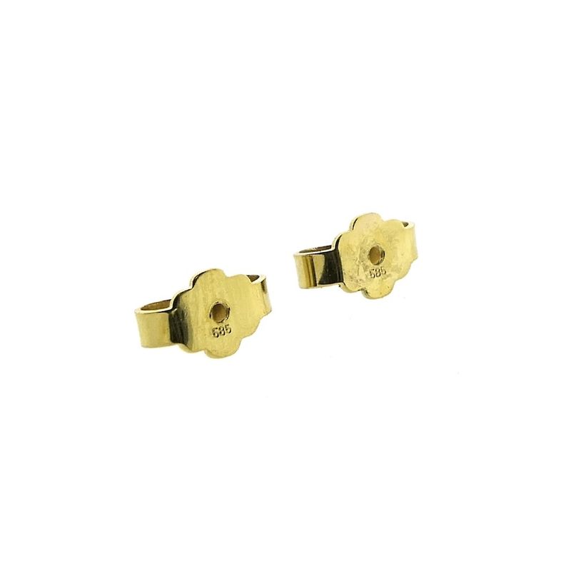 Image 6 of Vintage gold stud earrings with garnet