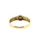 Afbeelding 4 van Gouden ring met saffier en diamant; 0,01 ct. 