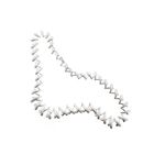 Image 5 of White gold matted fantasy link necklace