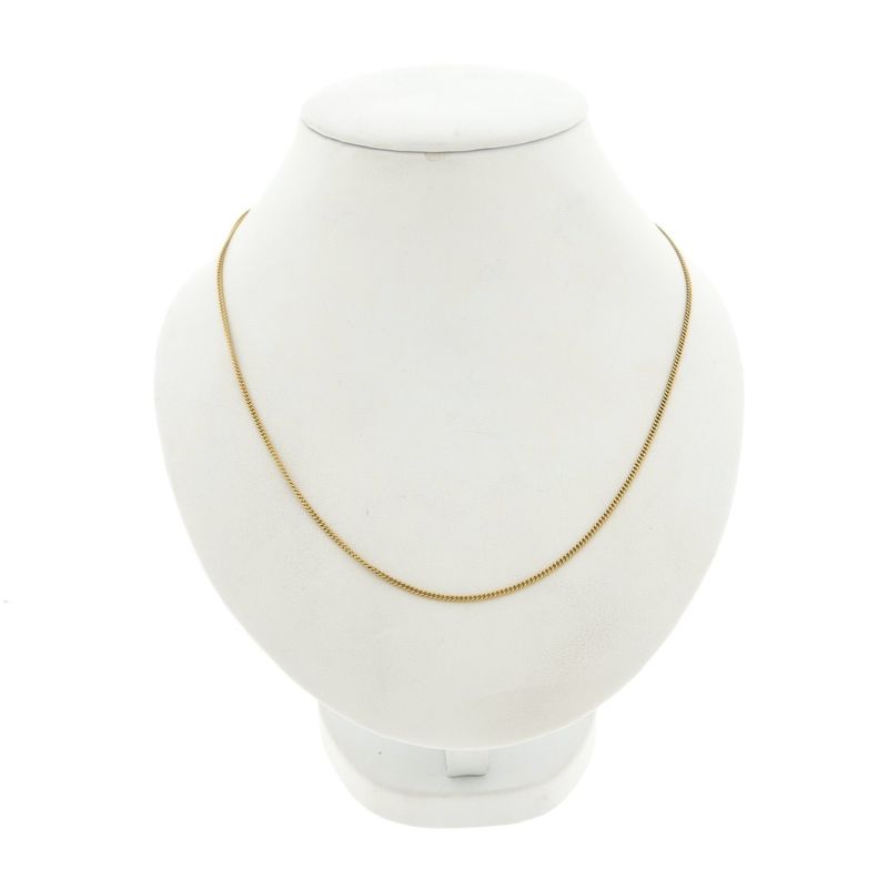 Image 4 of Gold gourmet link chain | 61 cm