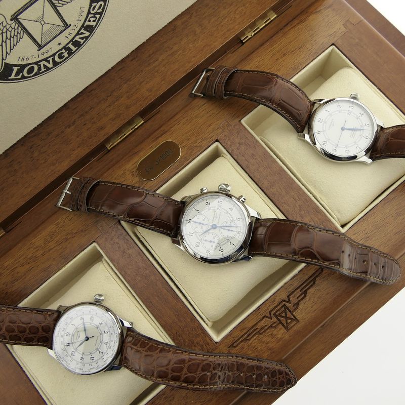 Image 21 of Longines 130 Years 165 Anniversary Limited Edition; Collector's set with 3 automatic watches