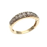 Gold ring with diamonds; 0.54 ct.