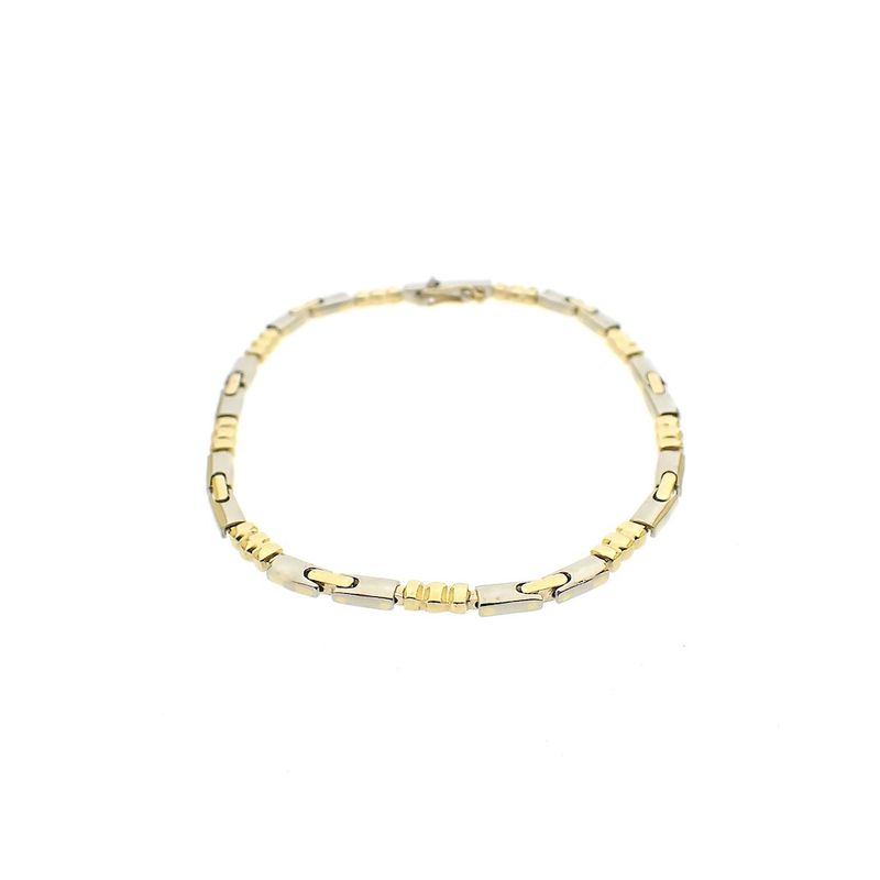 Image 1 of Two-tone gold fantasy link bracelet | 20 cm