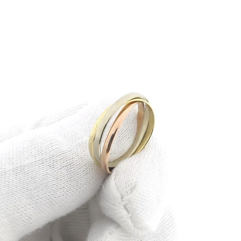 Image 6 of Tricolor gold trinity ring