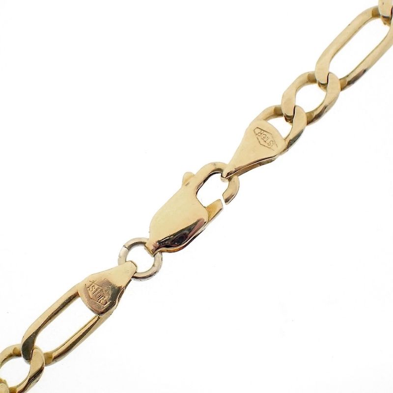Image 8 of Gold Figaro link chain | 59.5 cm