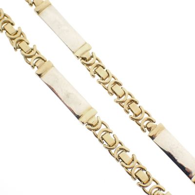 Image 2 of Two-tone gold men's necklace | 61 cm