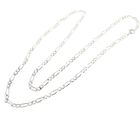 Image 4 of Silver chain; figaro link | 59 cm
