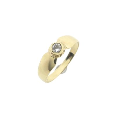 Image 1 of Gold solitaire ring with zirconia