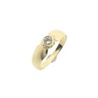 Image 1 of Gold solitaire ring with zirconia