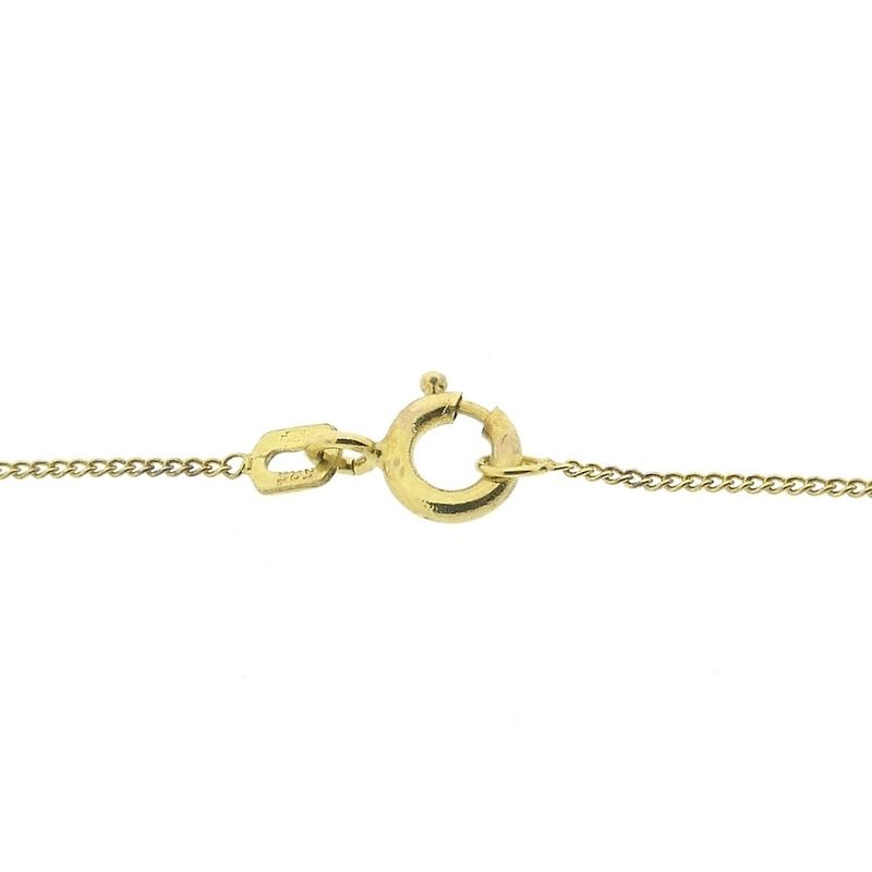 Image 7 of Gold necklace with a fixed pendant and diamond; 0.005 ct. | 42 cm