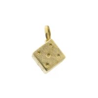 Gold pendant of a dice