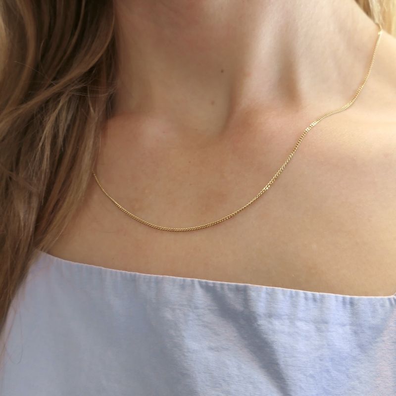 Image 6 of Gold gourmet link chain | 50 cm