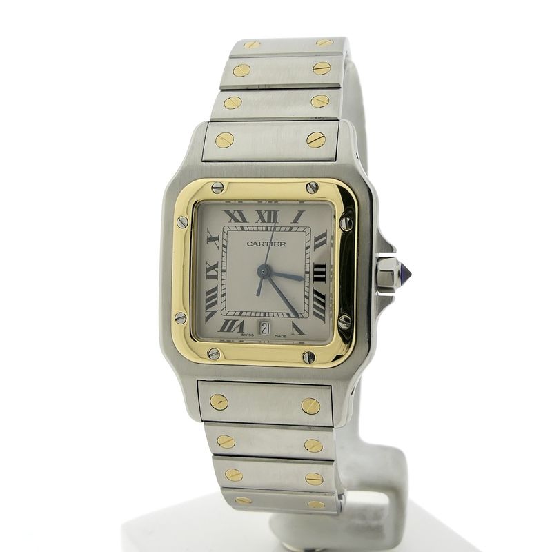 Image 1 of Cartier Santos Galbee; 18k. gold/steel watch