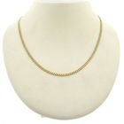 Image 6 of Gold flat gourmet link chain | 41 cm